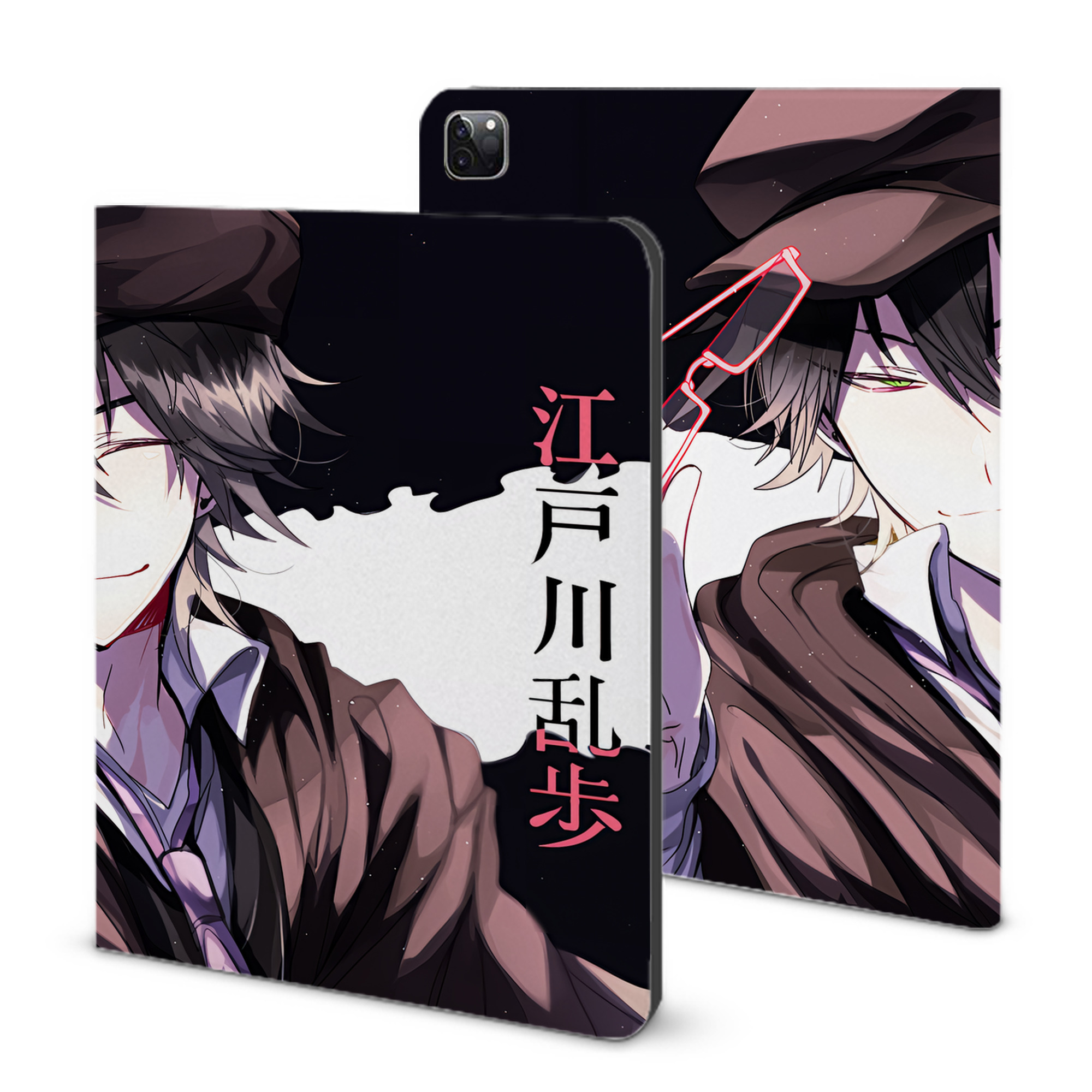 （画像用） 文豪ストレイドッグス Bungo Stray Dogs IPad ケース ブック型 PUレザー TPU 耐衝撃 軽量 薄型 ペン収納なし 全面保護 IPad 各モデル対応